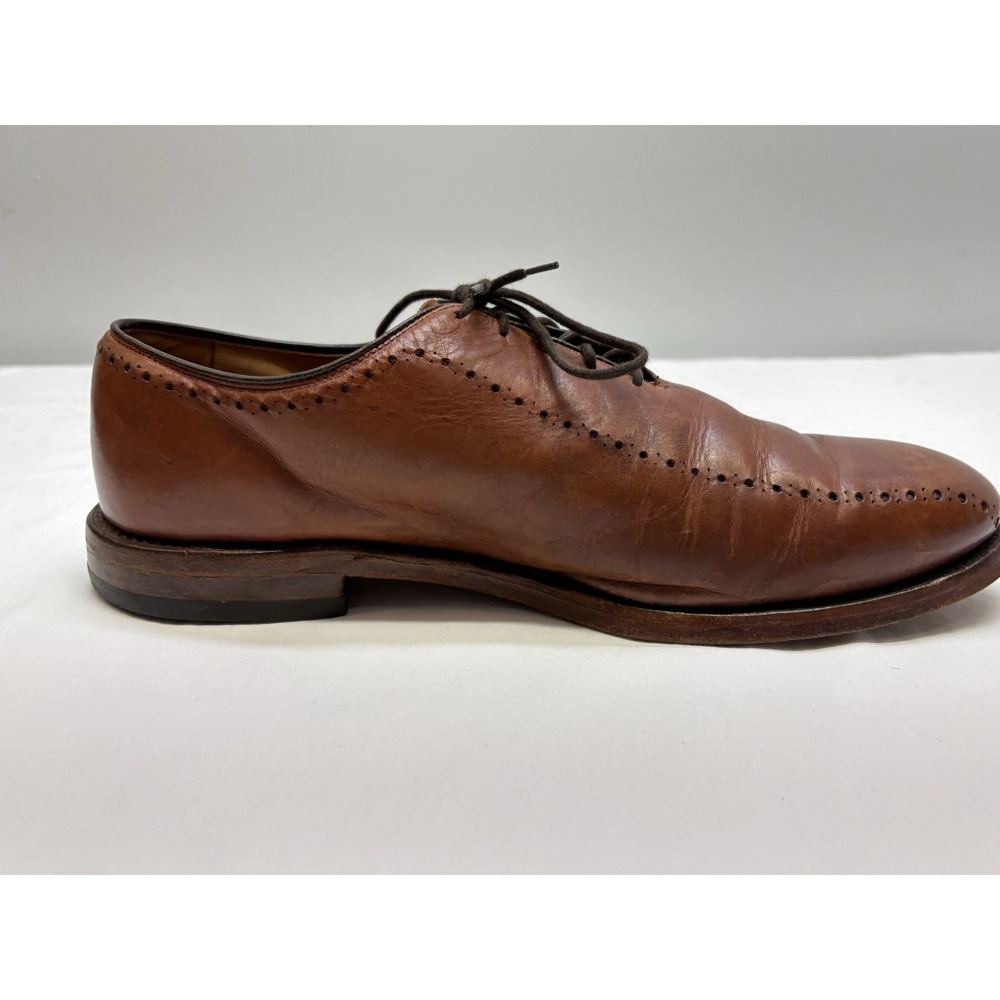 VTG Allen Edmonds Hastings Burnished Brown Brogue Oxfords Leather Soles 11D EUC - Picture 4 of 14